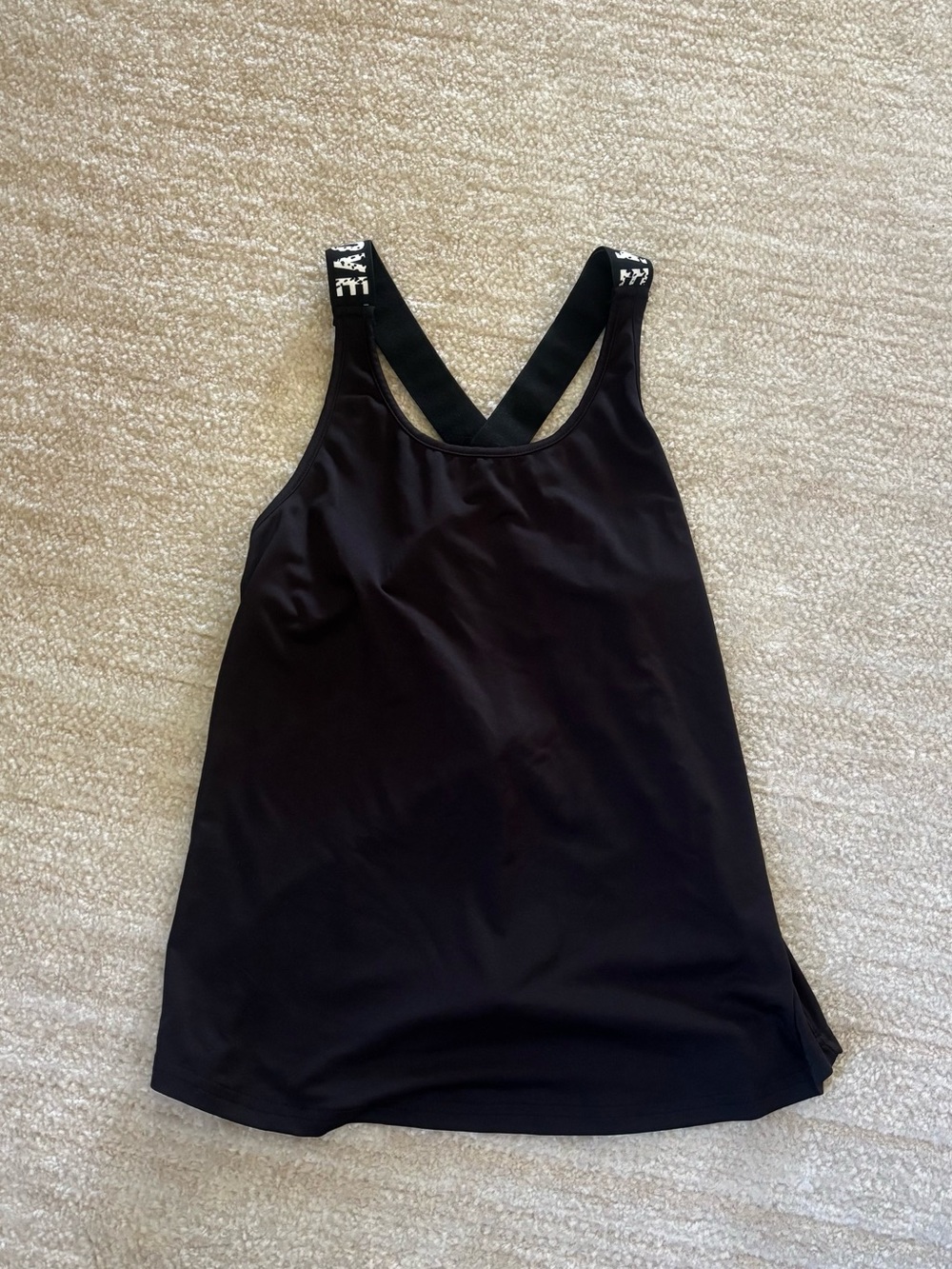 Black Cross-Back Performance Tank Top